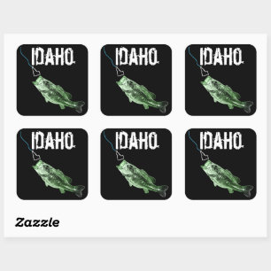 IDAHO BASES - HERE FISHY FISHY - STRIKING IDAHO FYRKANTIGT KLISTERMÄRKE