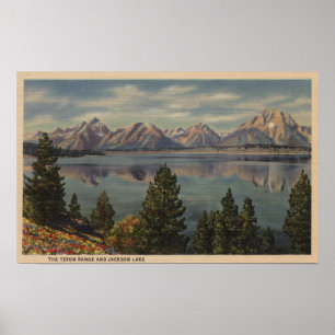 Idaho - beskåda av Tetonen spänner & Jackson sj Poster