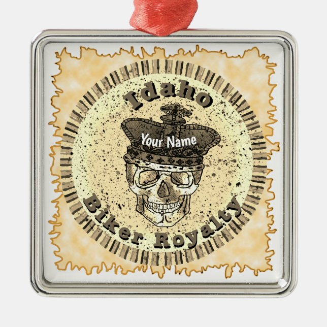 Idaho Biker  Julgransprydnad Metall (Framsidan)