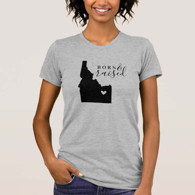 Idaho Born och Raise State Tee (Framsida)