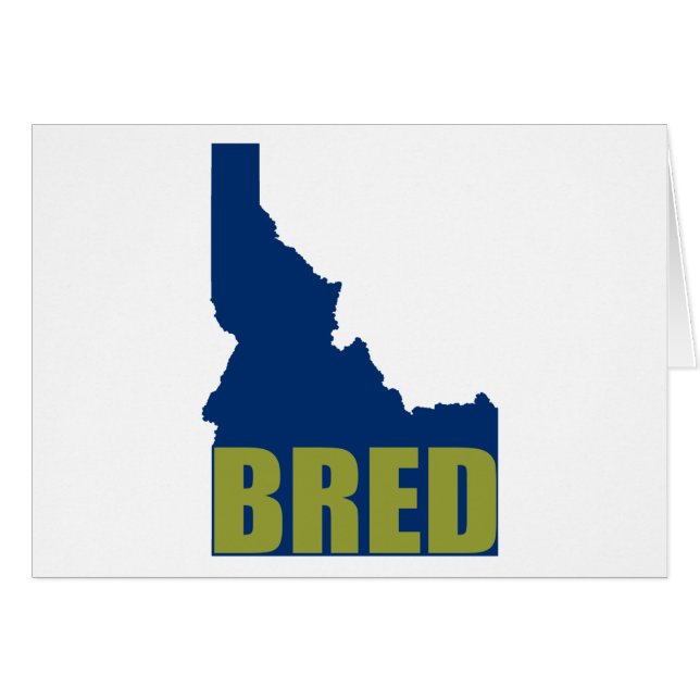 Idaho Bred Hälsningskort (Framsidan Horizontal)