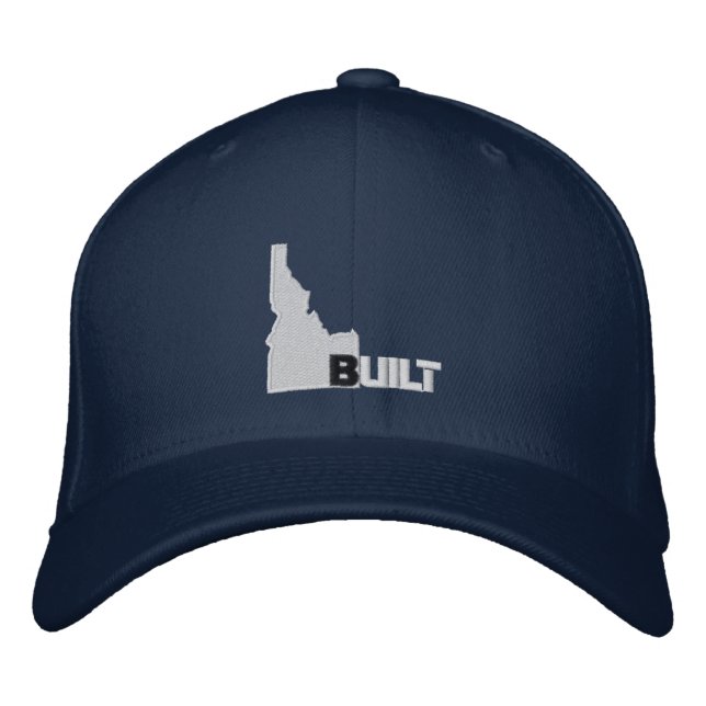 Idaho Byggt Centre Embroized Baseball Cap Broderad Keps (Framsida)