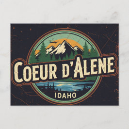 Idaho Coeur d'Alene Grunge Distress Vykort