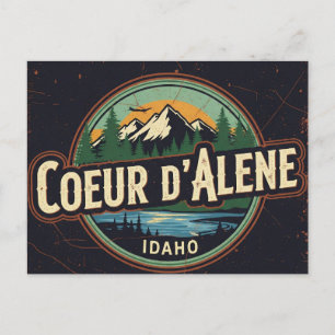 Idaho Coeur d'Alene Grunge Distress Vykort