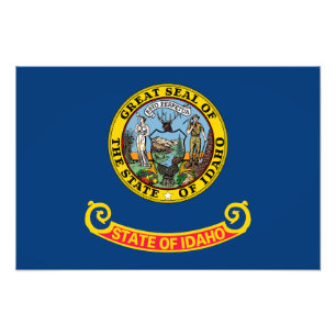 Idaho delstatens flagga fototryck