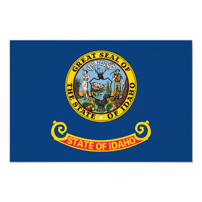 Idaho delstatens flagga fototryck (Framsidan)