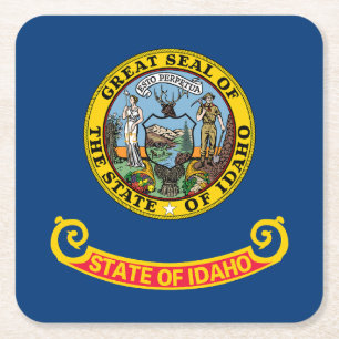 Idaho delstatens flagga underlägg papper kvadrat