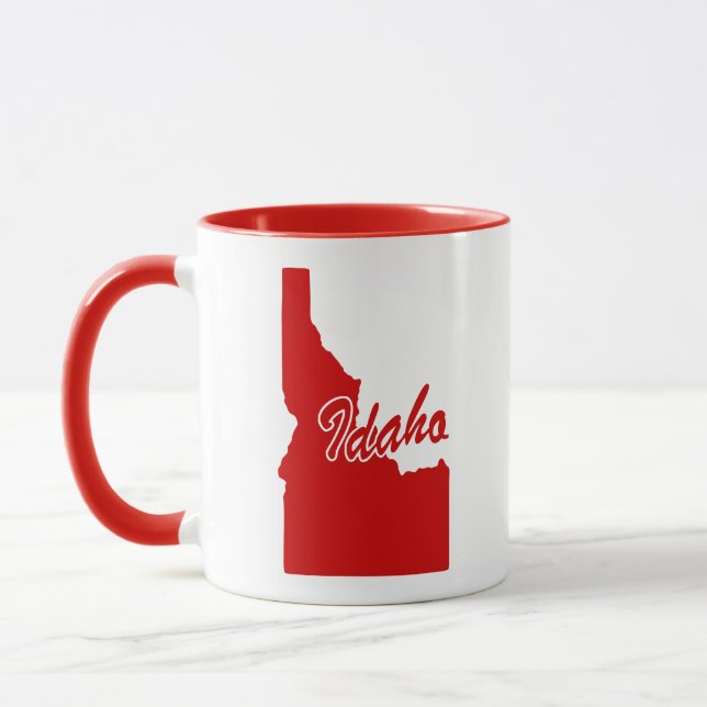 Idaho-delstatens form röda mugg (Vänster)