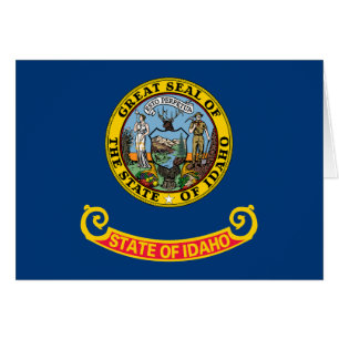 Idaho delstatsflagga hälsningskort