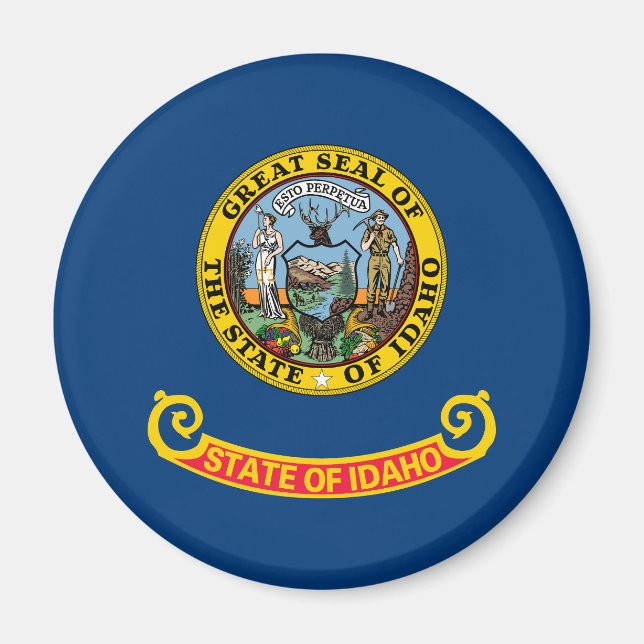 Idaho delstatsflagga magnet (Framsidan)