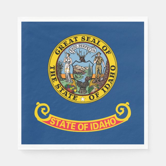 Idaho delstatsflagga pappersservett (Framsidan)