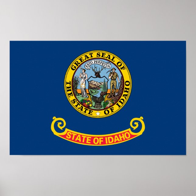 Idaho delstatsflagga poster (Framsidan)