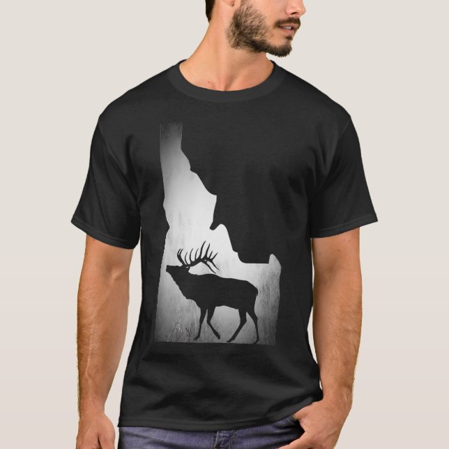 Idaho Elk Hunting T Shirt (Framsida)