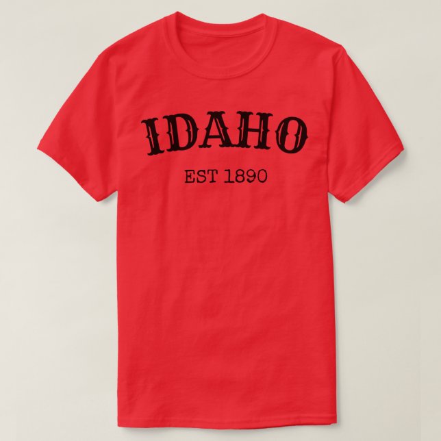 Idaho Est 1890 TShirt T Shirt (Design framsida)