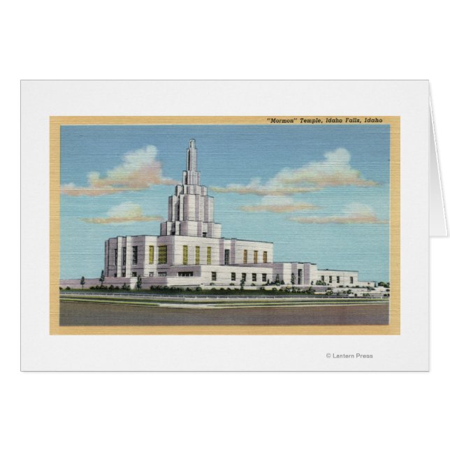 Idaho Falls, ID - Mormon Temple View Hälsningskort (Framsidan Horizontal)