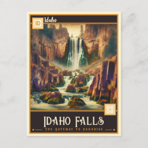 Idaho Falls, Idaho VINTAGE Vykort