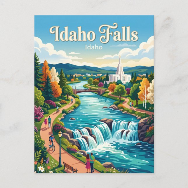 Idaho Falls Idaho Vykort (Framsida)