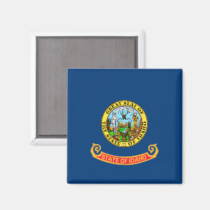 Idaho Flagga: ädelstensstaten, Amerika Mountain We Magnet