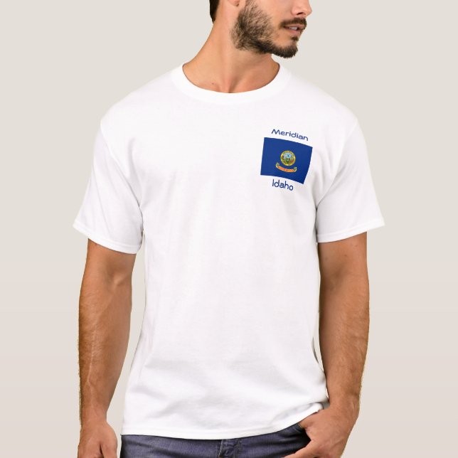 Idaho Flagga City T-Shirt (Framsida)