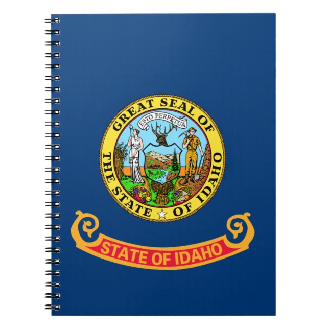 Idaho Flagga: delstaten Gem, Västern America Mount Anteckningsbok (Framsidan)