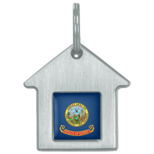 Idaho Flagga: delstaten Gem, Västern America Mount ID-bricka Husdjur