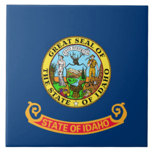 Idaho Flagga: delstaten Gem, Västern America Mount Kakelplatta