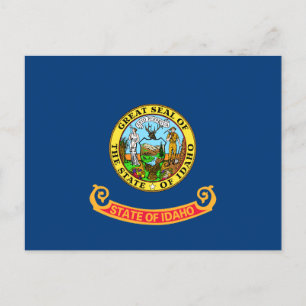 Idaho Flagga: delstaten Gem, Västern America Mount Vykort