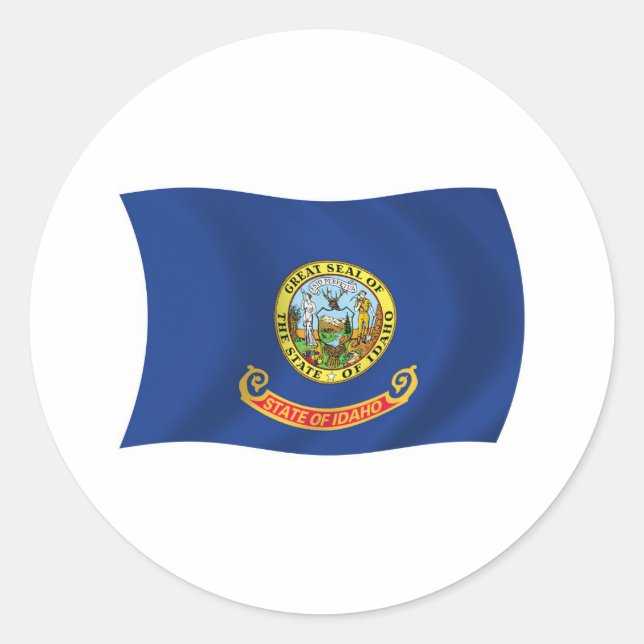 Idaho Flagga Klistermärke (Framsida)