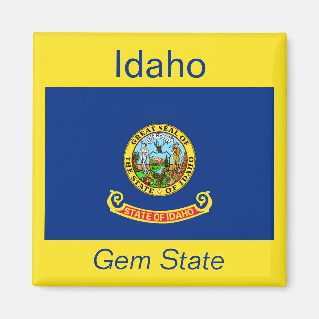 Idaho Flagga Magnet (Framsidan)