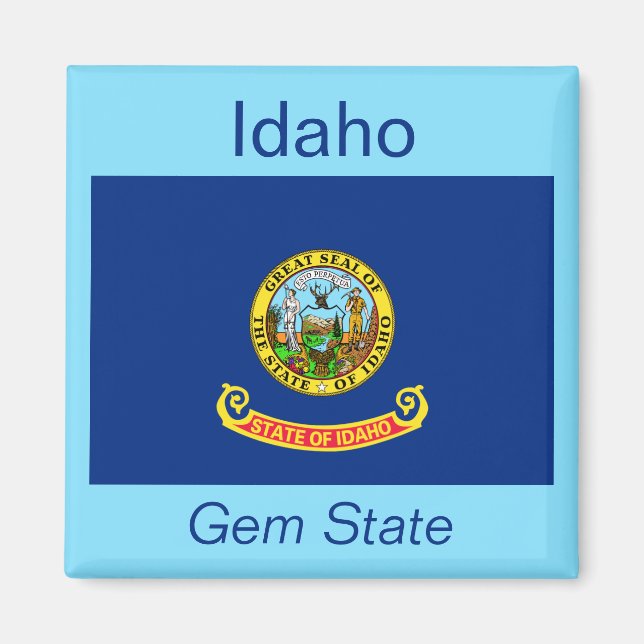 Idaho Flagga Magnet (Framsidan)
