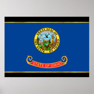 Idaho flagga poster