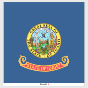 Idaho Flagga: the Gem State, Amerika Mountain West Klistermärken