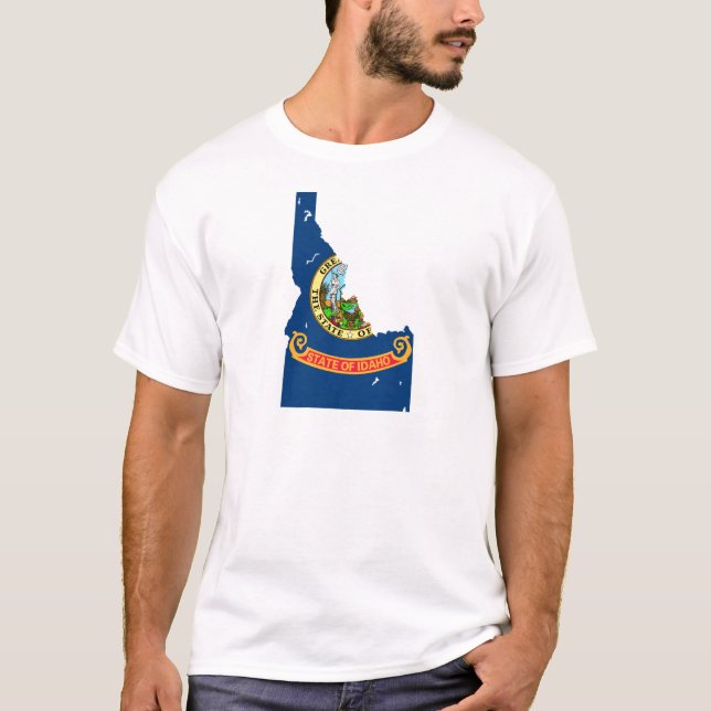 Idaho flaggakarta t shirt (Framsida)