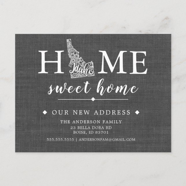 IDAHO Flyttkort meddelande (Framsida)