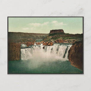 Idaho. Fotochrom för Shoshone Falls-sällsyntet Vykort