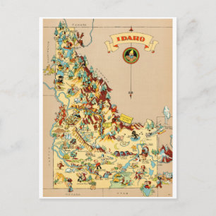 Idaho Funny Vintage Karta Vykort
