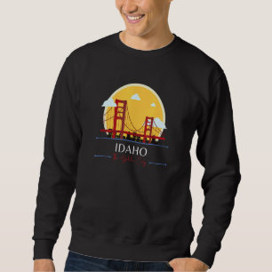 Idaho Golden Gate Bridge Dålig Geografi Dum Humo Lång Ärmad Tröja
