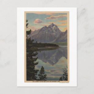 Idaho - Grand Teton Reflection on Jackson Sjö Vykort