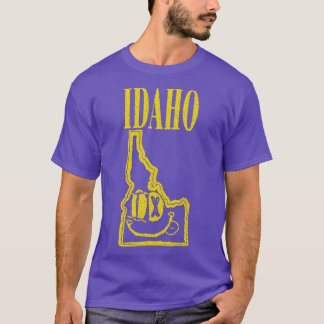 Idaho Grunge Smiling Ansikte Black Background T Shirt