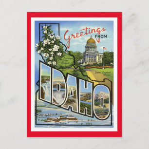Idaho Hälsning från USA Stater Vykort
