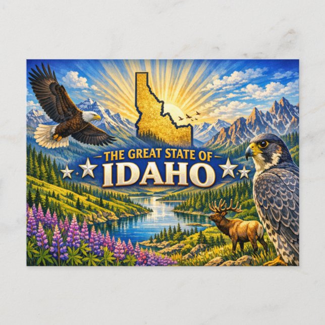 Idaho Hälsningar vykort  (Framsida)
