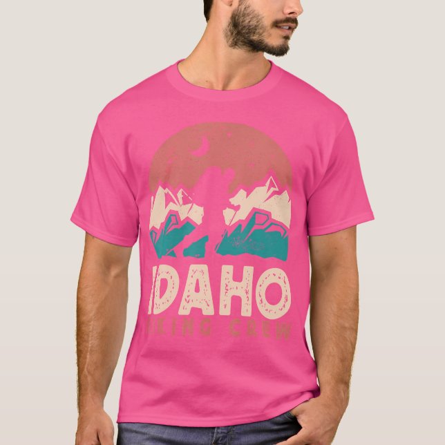 Idaho Hiking Crew Hiker Enthusiast National Parker T Shirt (Framsida)