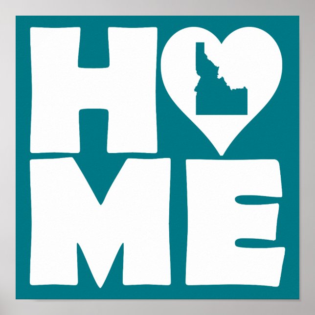 Idaho Home Heart State Poster Sign (Framsidan)