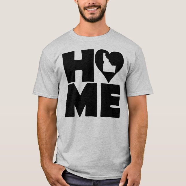 Idaho Home Heart State Tees T-Shirt (Framsida)