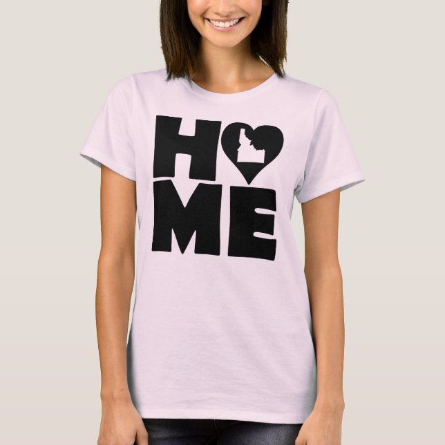 Idaho Home Heart State Tees T-Shirt (Framsida)