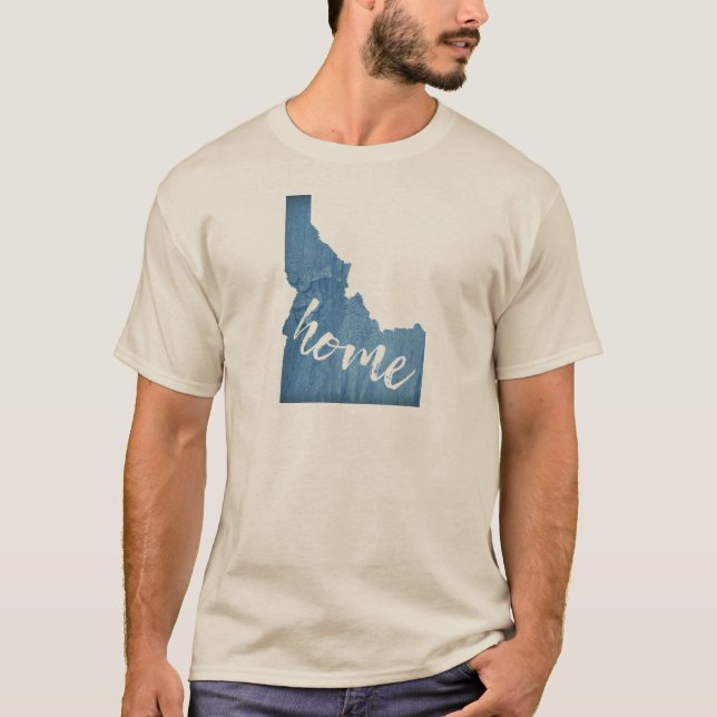 Idaho Home Wood Grain T Shirt (Framsida)
