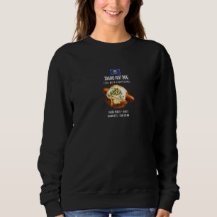 Idaho Hot Dog Baked Potatis Snittlök Bacon Bits Sy T Shirt