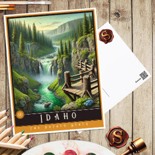 Idaho Hyper-Realistic State-vykort Vykort