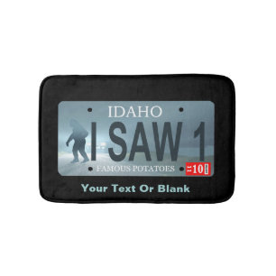 Idaho "I Saw 1" Sasquatch License Plate Badrumsmatta