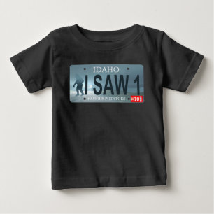 Idaho "I Saw 1" Sasquatch License Plate T Shirt
